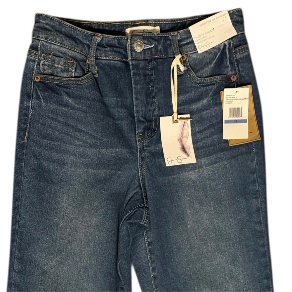 Jessica Simpson Spotlight high-rise slim straight jeans, new with tag size 25 - Picture 4 of 8